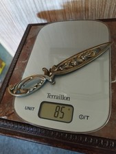 Coupe Papier en Bronze Décor Floral et Feuillages de Collection