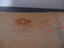 Lot 10 Feuilles Ancien Papier Emballage Boucherie St Just Ille et Vilaine 1950