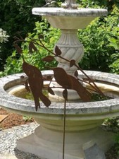 Fiche de jardin en rouille noble oiseaux sur branche décoration de jardin rou...