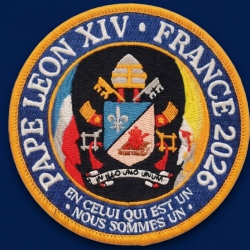 écusson brodé visite - du, pape