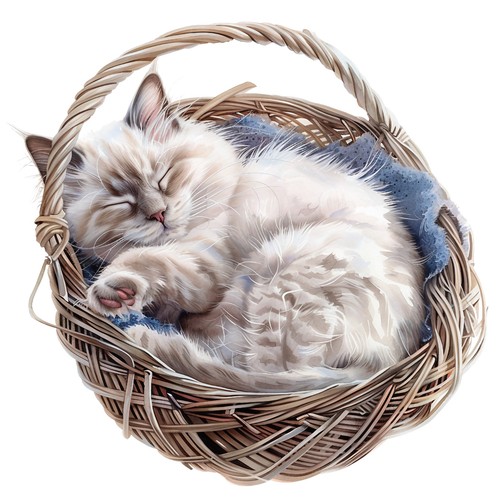 Autocollants ragdoll chat - 6,