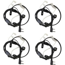 4x HQRP Acoustique Tube Écouteur Ptt Micro Col Casque pour Kenwood Radio Devices