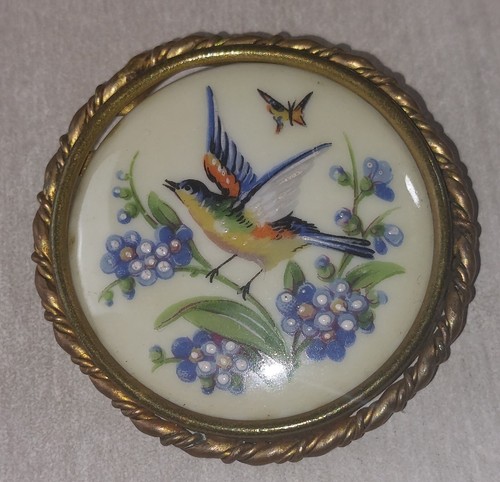 Ancienne grande broche décor - grande, broche,