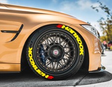 Tire Lettering fits HANKOOK 1.00" yellow Permanent Stickers 16"-24" 4 tires SET