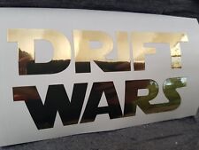 Gold Chrome Drift Wars Sticker Car Sticker Tuning Racing JDM Shocker Drifts