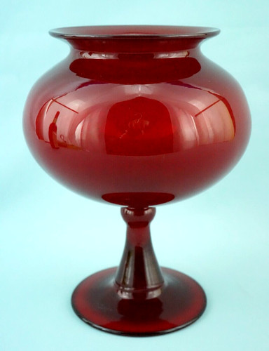 Vase verre soufflé rouge - en,