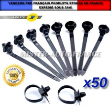 x50 Attache Cable Faisceau Voiture Fixation Universel Tuyeau Serre Flex Harnais 