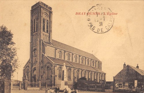 Cpa bray dunes eglise - cpa,