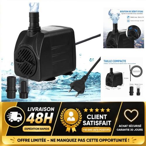 Pompe eau submersible 800l - eau, 800l/h