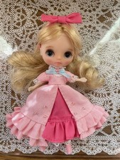 Custom Petite Blythe Red Apple Doll with Original Outfit and Stand