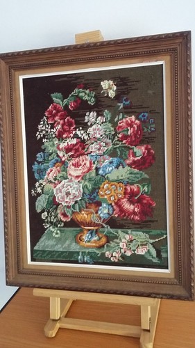 Ancien canevas tapisserie - canevas,