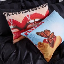 Playboy Iconic Covers Reversible Standard Pillowcase Pair Blue Red
