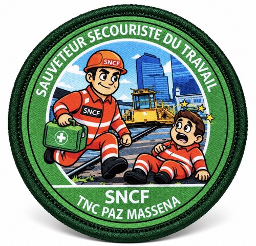 écusson sncf sauveteur - Écusson,
