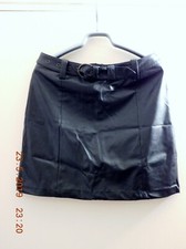 Magnifique Mini Jupe Simili Cuir Noir Top Studio Taille 46 Comme Neuf