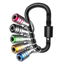 Keychain Tip Holder, 1/4 Hex Rod Percussion Drill Holder-Cl9822