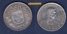Suisse 5 Francs 1925 B Argent