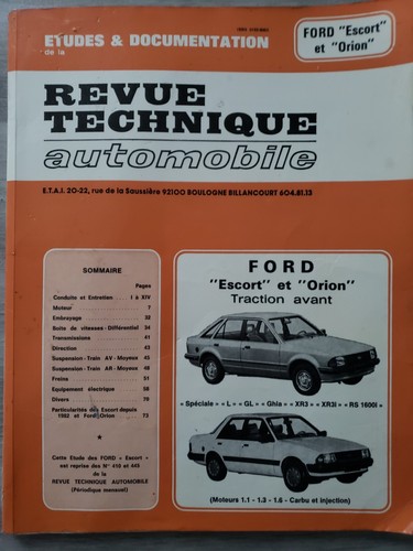 Revue technique automobile - revue,