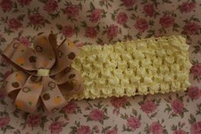 Magnifique Bandeau  pour BEBE reborn / poupon / petit ours brun ou autre poupée.