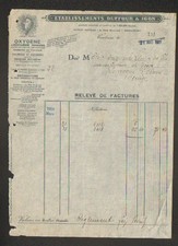 TOULOUSE (31) OXYGEN ACETYLENE NITROGEN CALCIUM CARBIDE ""DUFFOUR & IGON"" 1928