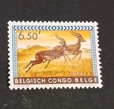 congo belge timbre antilope 6.5 f