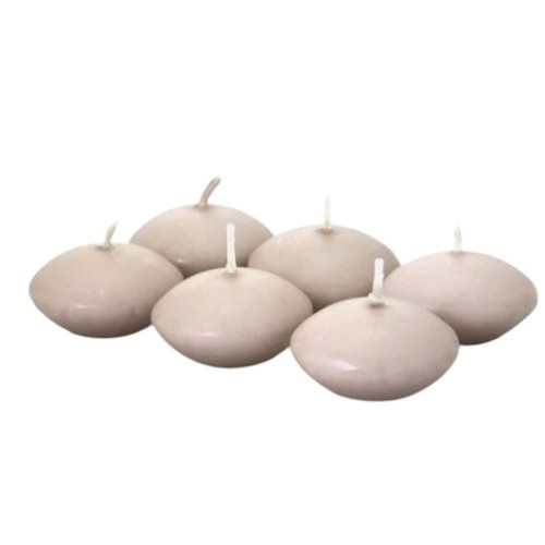 Bougies flottantes taupes 6 - bougies,