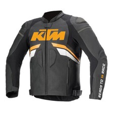 KTM 2024 Veste Motard en Cuir Courses Veste en Cuir de Motard Vestes de Moto CE