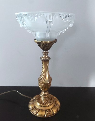Lampe art deco laiton bronze - lampe,
