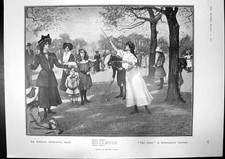 Antique Print Games Kensington Gardens King Alfonso Clay Pigeon Shoot 1907 20th