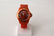 New Oozoo Authentic Orange Red Silicione RG Silver 43mm C5050 Medium Watch