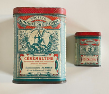 ANTIQUE JAMMET PARIS ADVERTISING BOX ""CEREMALTINE"" WITH ITS SAMPLE