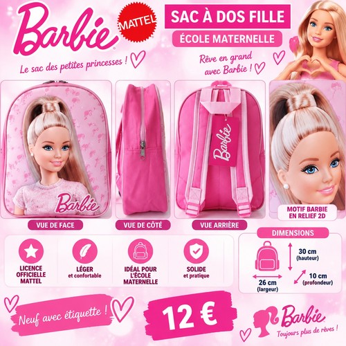 Sac à dos fille - 🎀, barbie