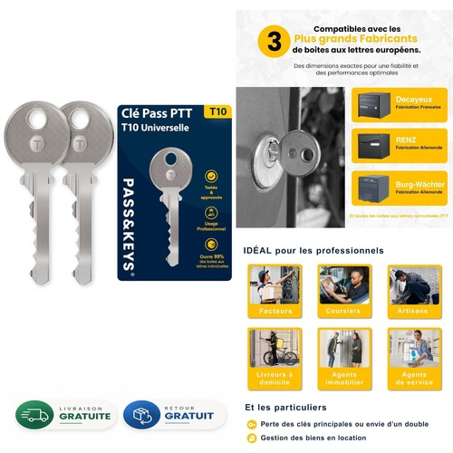Clé ptt t10 - ptt, universelle