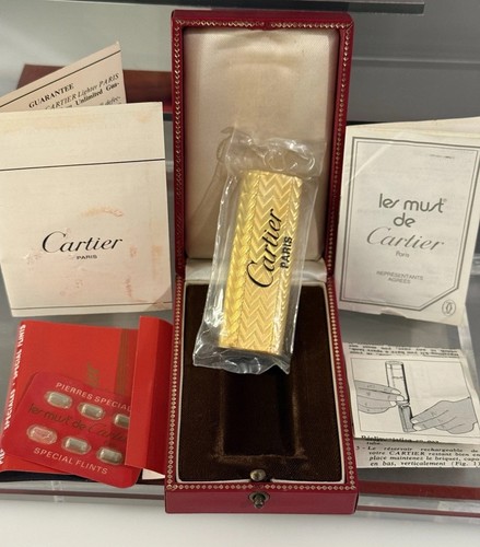 Cartier gold plated lighter - cartier,