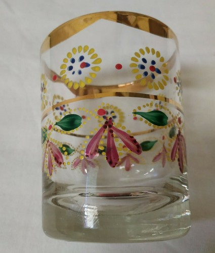 Verre émaillé vintage décor - verre,