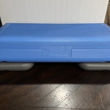 The Step Original Aerobic Platform With 2 Original Risers Made In USA Blue/Gray
