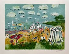 Jean-Claude Picot PLAGE DE SUSEMIO Hand Signed Limited Edition Lithograph Art