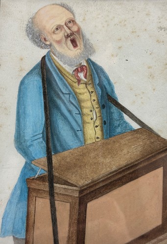 Ancien dessin portrait homme - ancien,