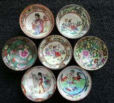 Antique China Porcelain Hand Painted Miniature Bowls