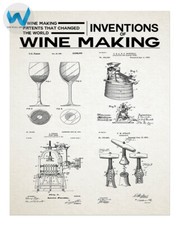 Affiche brevets de vinification - Art classique des inventions de vigneron - ...