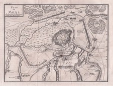 Mons Plan Belge Belgique Carte