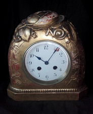 Art déco pendule bois doré