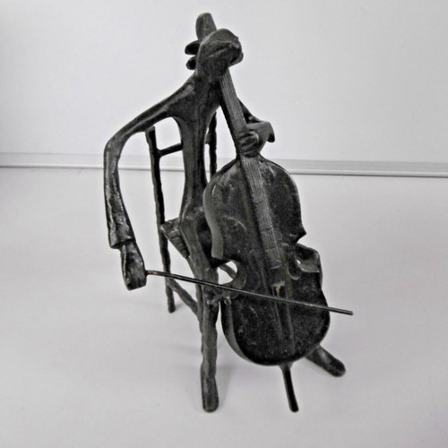 Statue musicien contrebasse - statue,