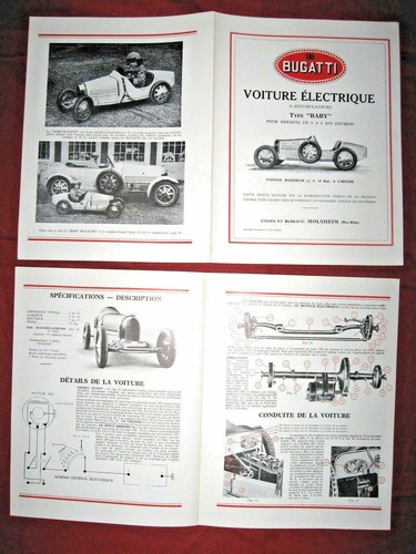 Dépliant bugatti type - , "