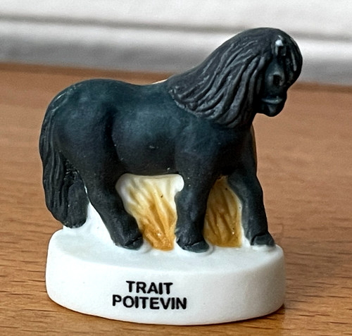 Fève mat cheval noir - noir, trait