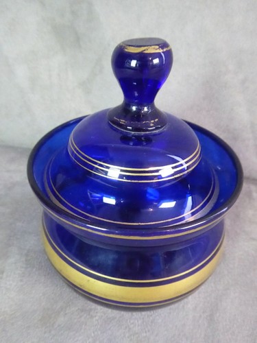 Pot couvert verre bleu à - pot,