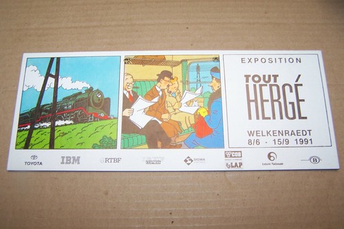 Tintin pancarte expo tout - pancarte,