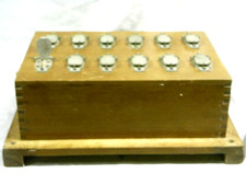 ANCIEN TABLEAU ELECTRIQUE APPEL D'HOTEL MAISON RESIDENCE ART DECO STANDARD BOIS