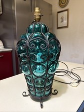 grande  lampe de table bleue
