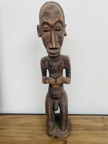 Statue africaine avec bol - africaine,
