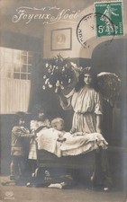 CP NOEL JEUNE FILLE ANGE